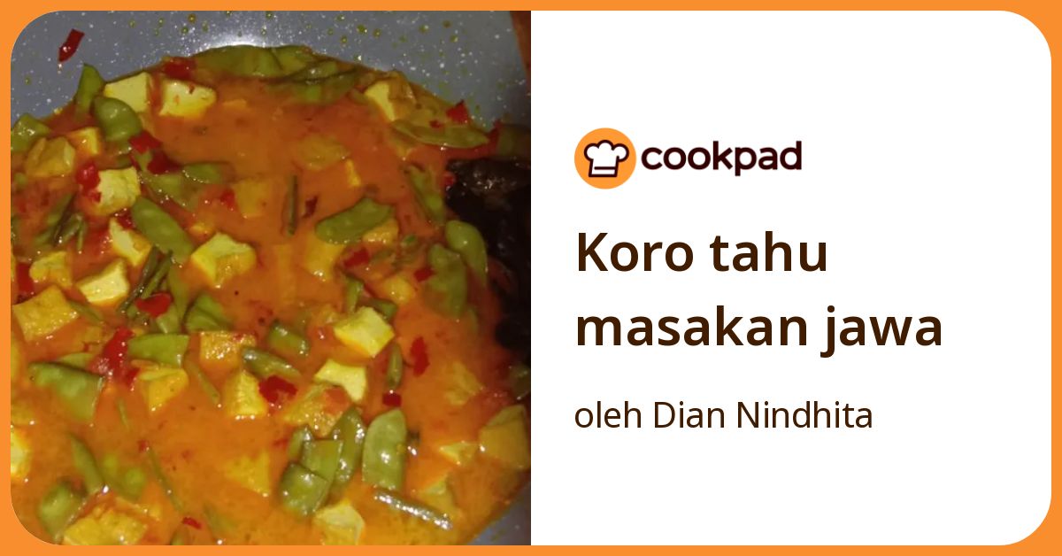 Koro tahu masakan jawa