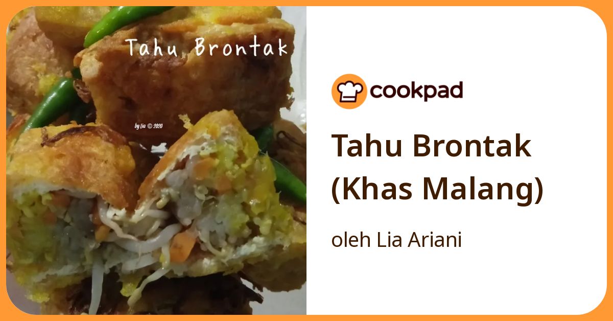 Resep Tahu Brontak (Khas Malang) oleh Lia Ariani - Cookpad