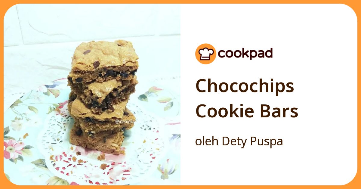 Resep Chocochips Cookie Bars oleh Dety Puspa - Cookpad