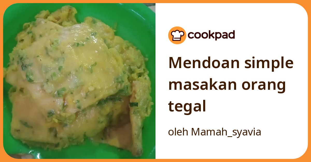 Mendoan simple masakan orang tegal