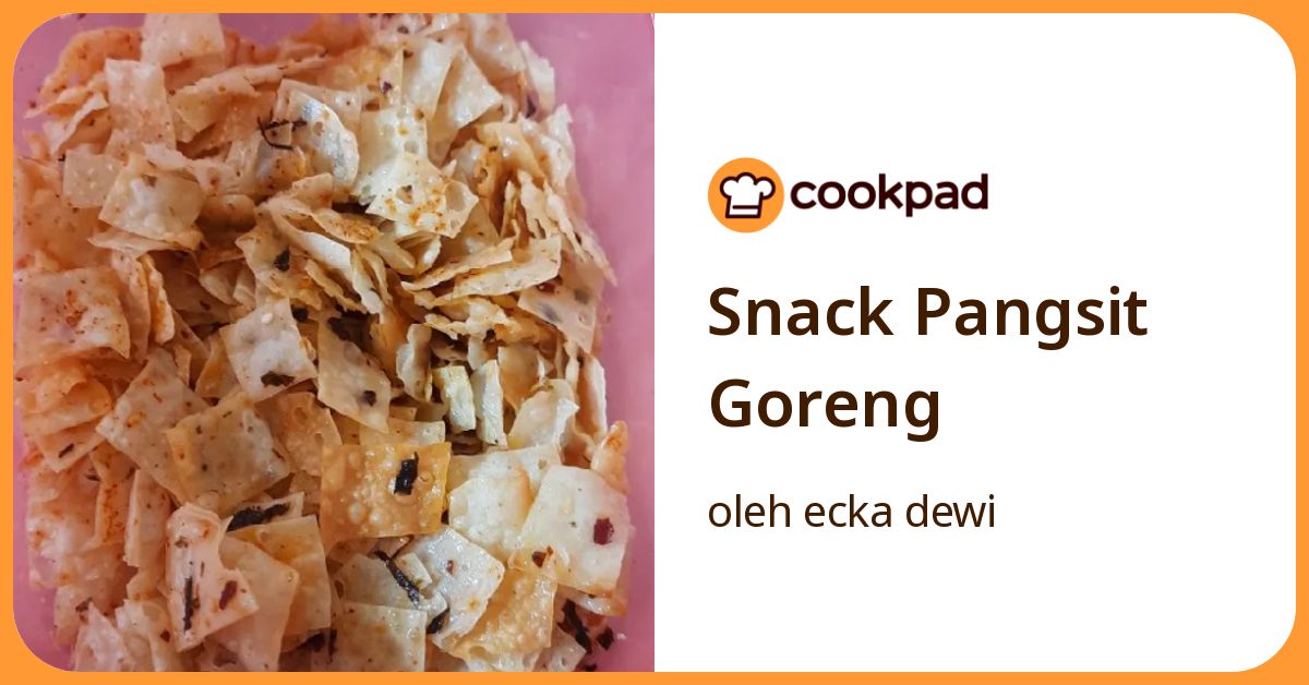 Resep Snack Pangsit Goreng oleh ecka dewi - Cookpad