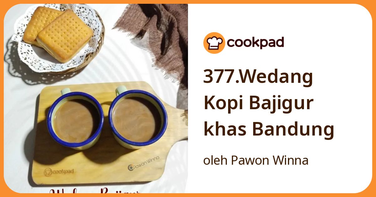 377.Wedang Kopi Bajigur khas Bandung