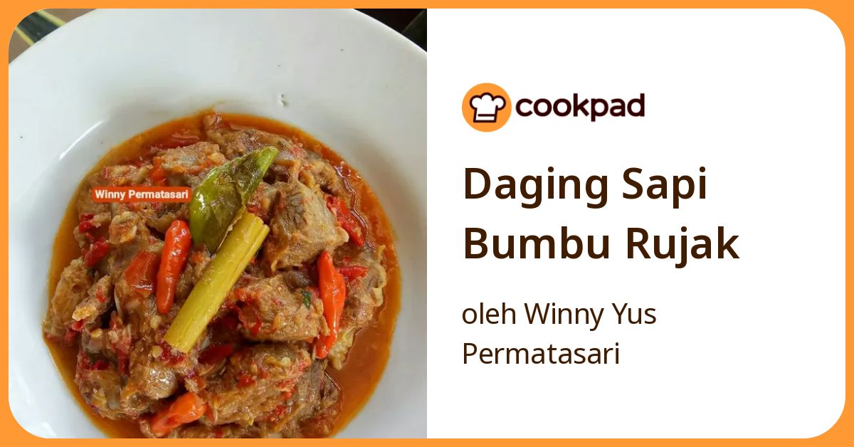 Resep Daging Sapi Bumbu Rujak oleh Winny Yus Permatasari - Cookpad