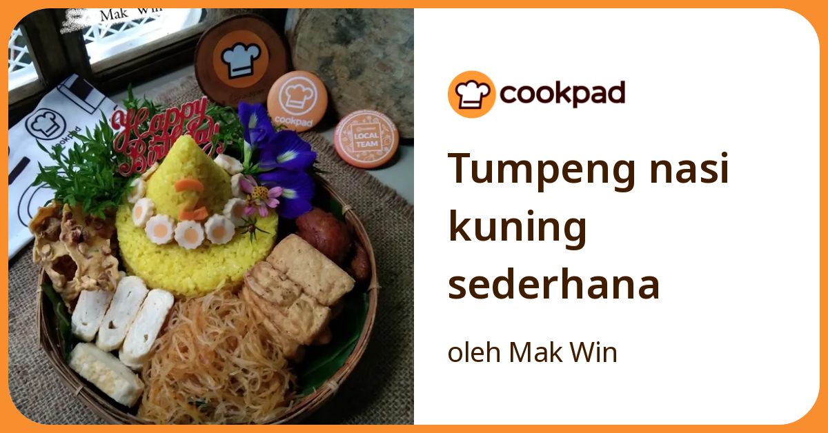 Tumpeng nasi kuning sederhana
