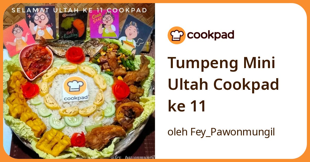 Tumpeng Mini Ultah Cookpad ke 11