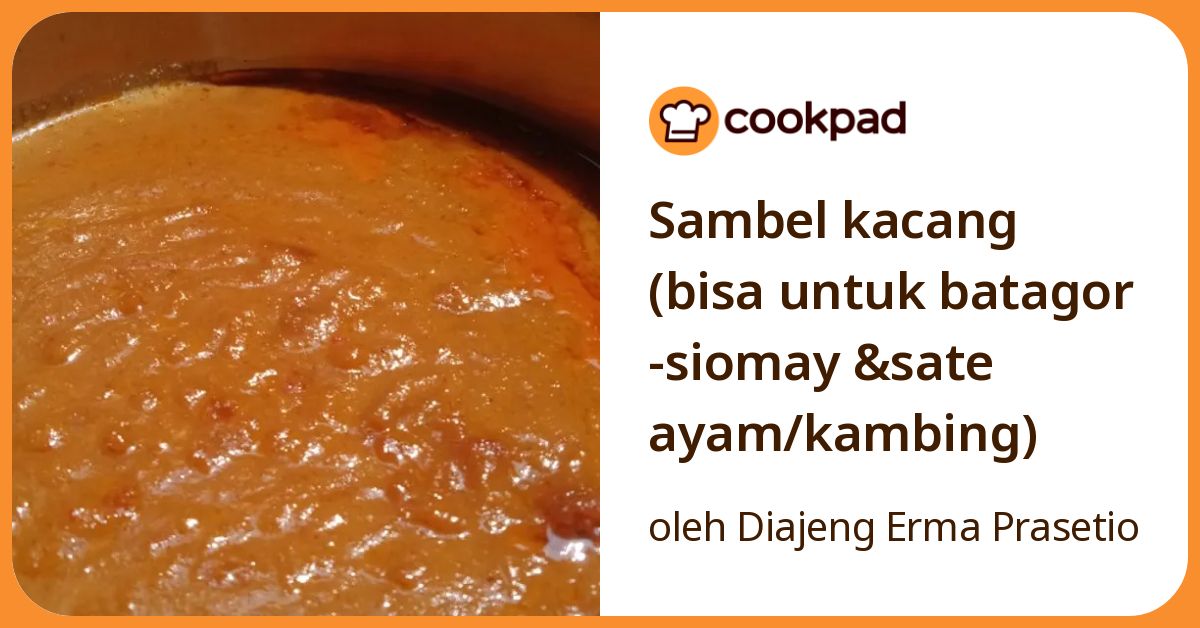 Sambel kacang (bisa untuk batagor -siomay &sate ayam/kambing)