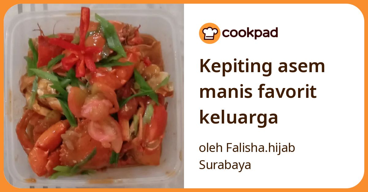 Kepiting asem manis favorit keluarga