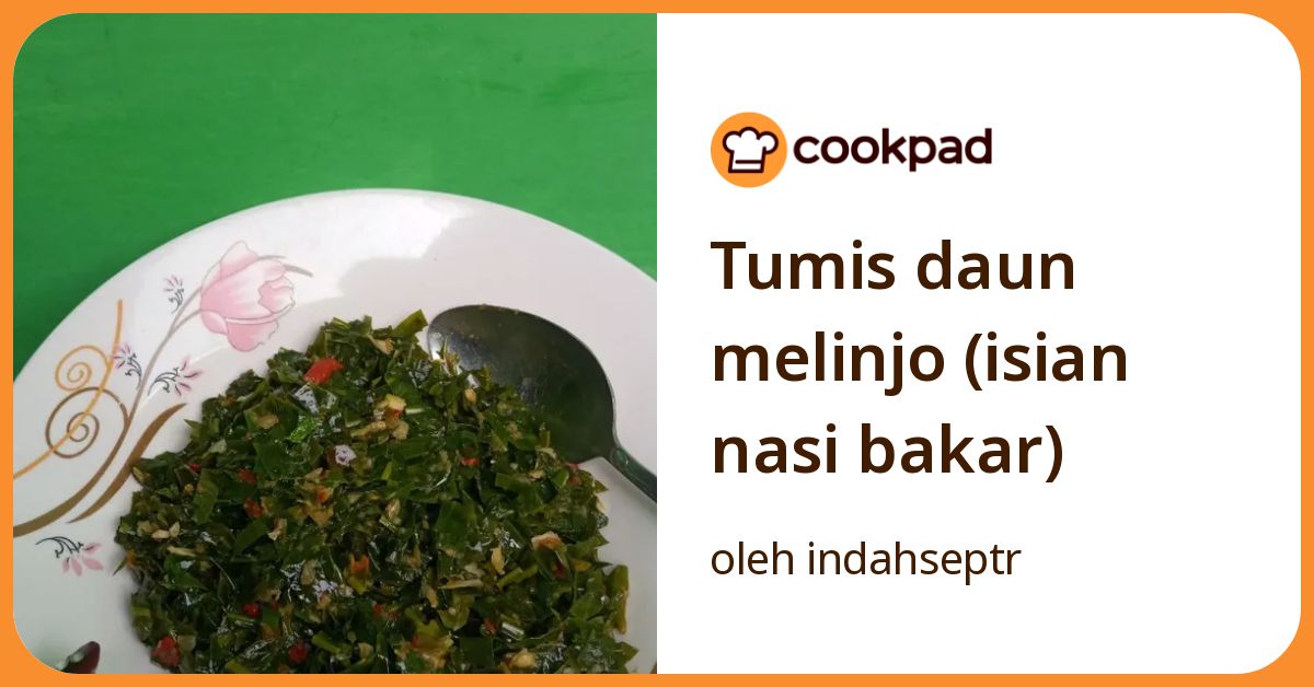 Tumis daun melinjo (isian nasi bakar)