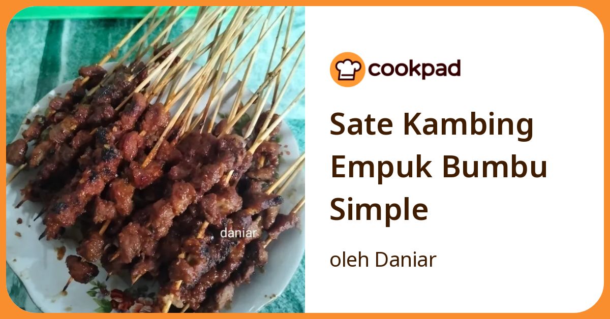 Sate Kambing Empuk Bumbu Simple