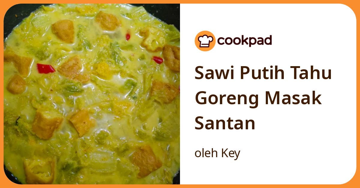 Sawi Putih Tahu Goreng Masak Santan