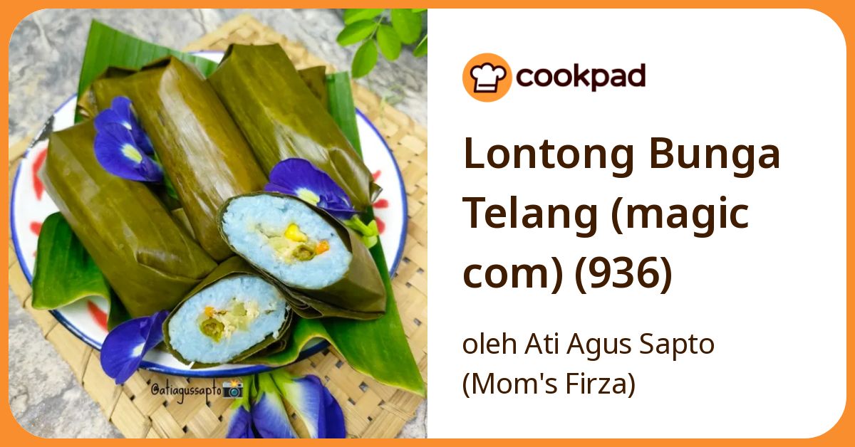 Lontong Bunga Telang (magic com) (936)