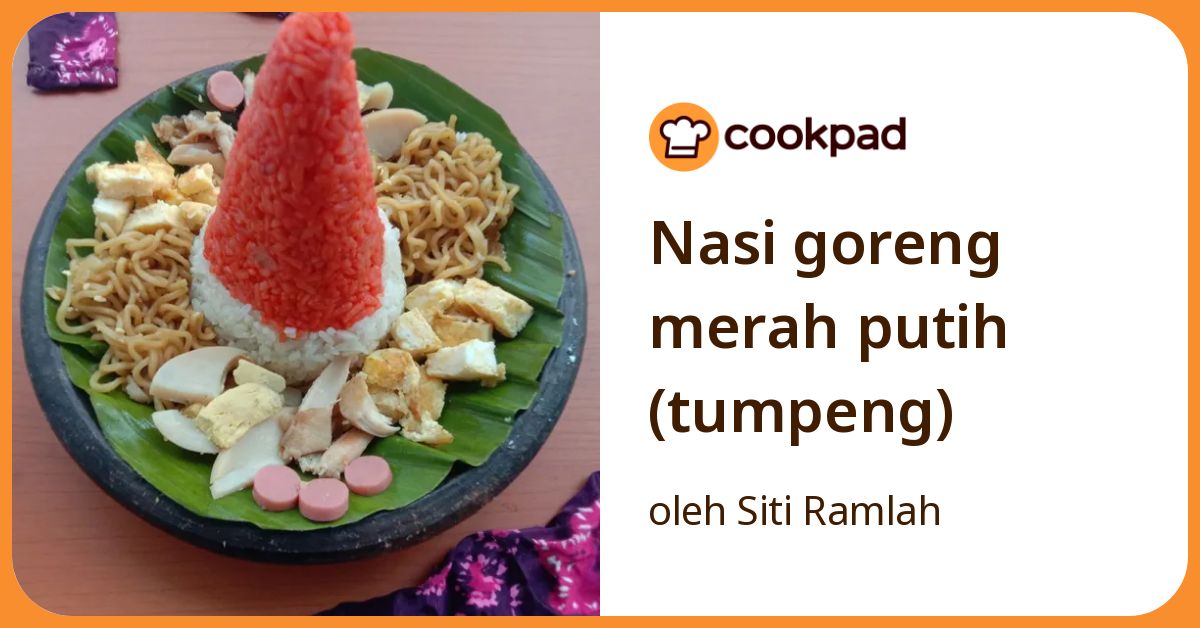 Nasi goreng merah putih (tumpeng)