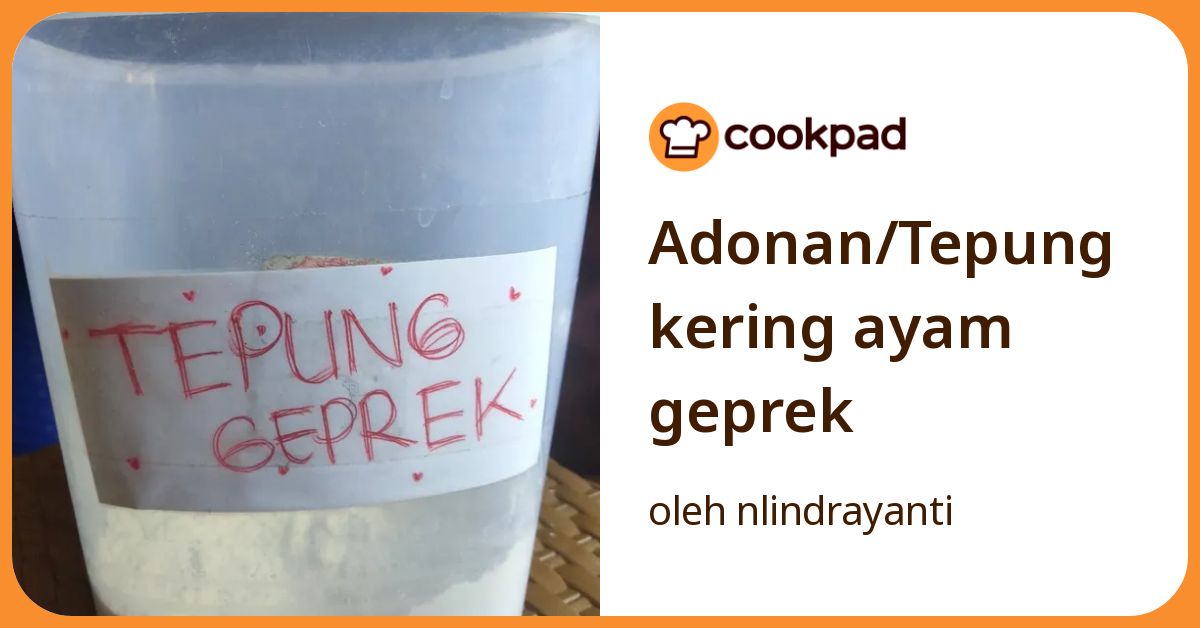 Adonan/Tepung kering ayam geprek