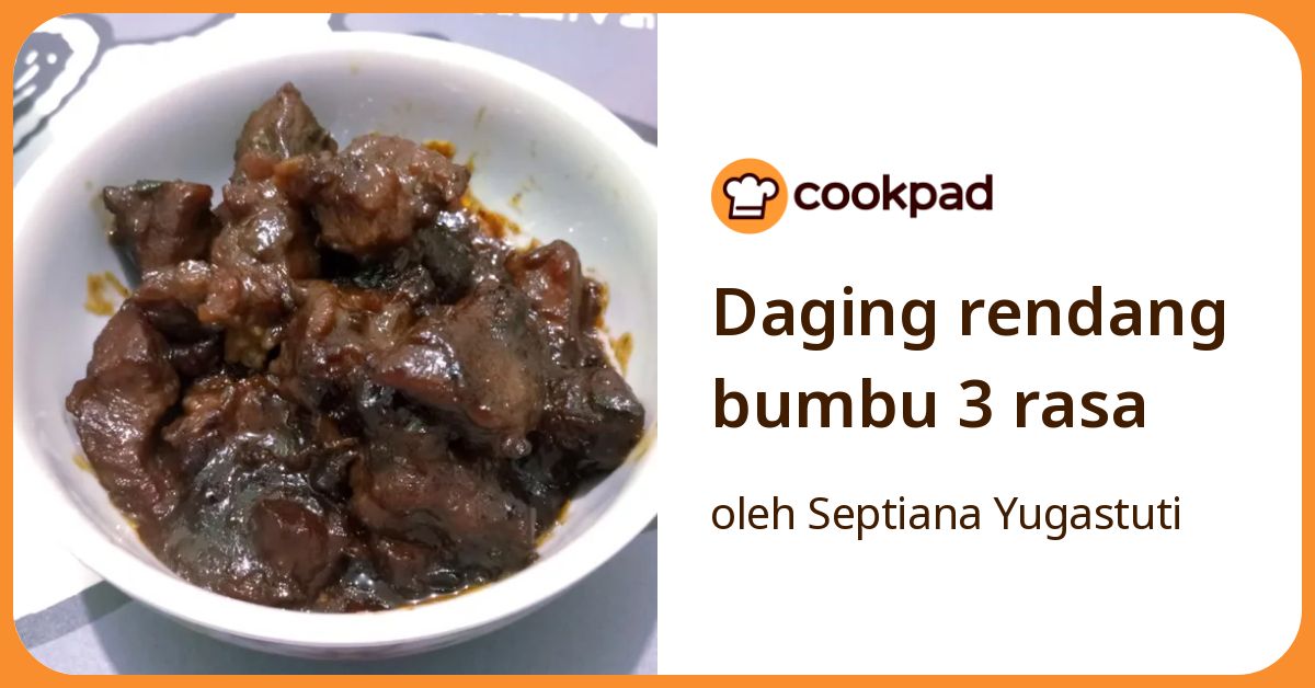 Daging rendang bumbu 3 rasa
