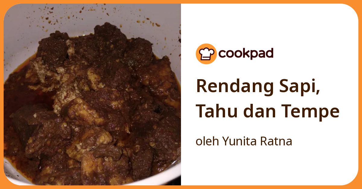 Rendang Sapi, Tahu dan Tempe