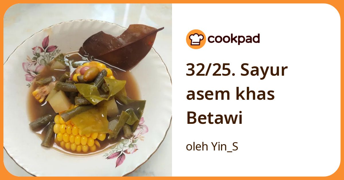 32/25. Sayur asem khas Betawi