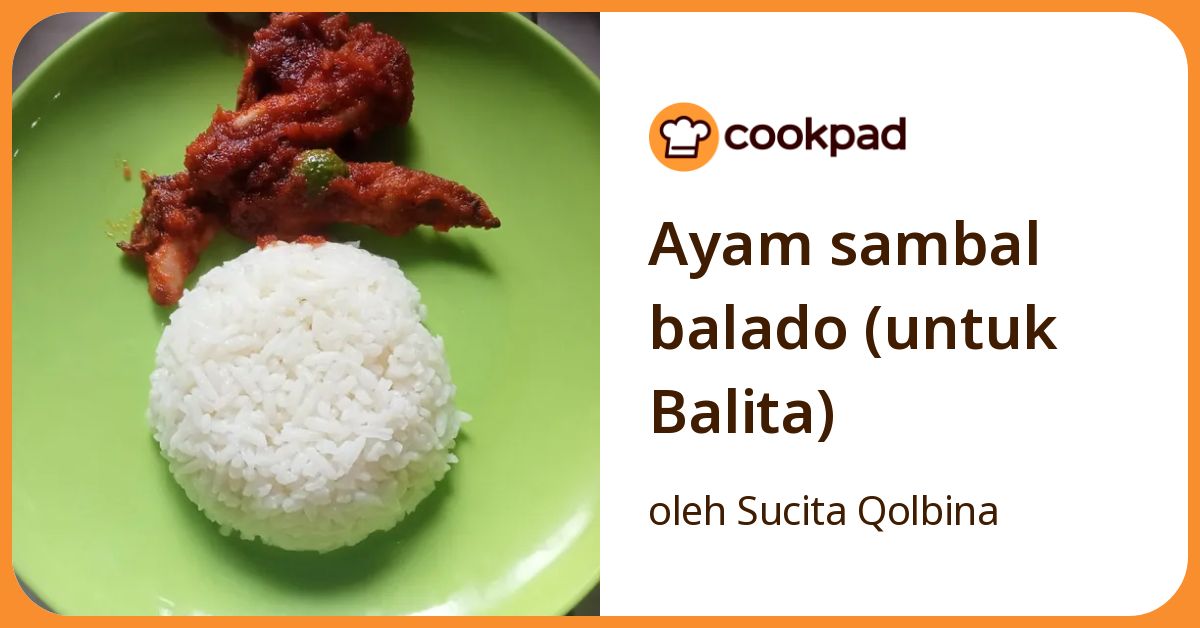 Ayam sambal balado (untuk Balita)