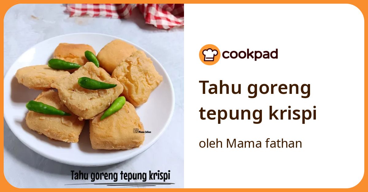 Tahu goreng tepung krispi