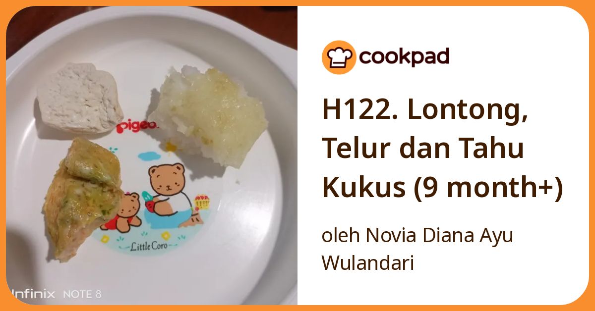 H122. Lontong, Telur dan Tahu Kukus (9 month+)