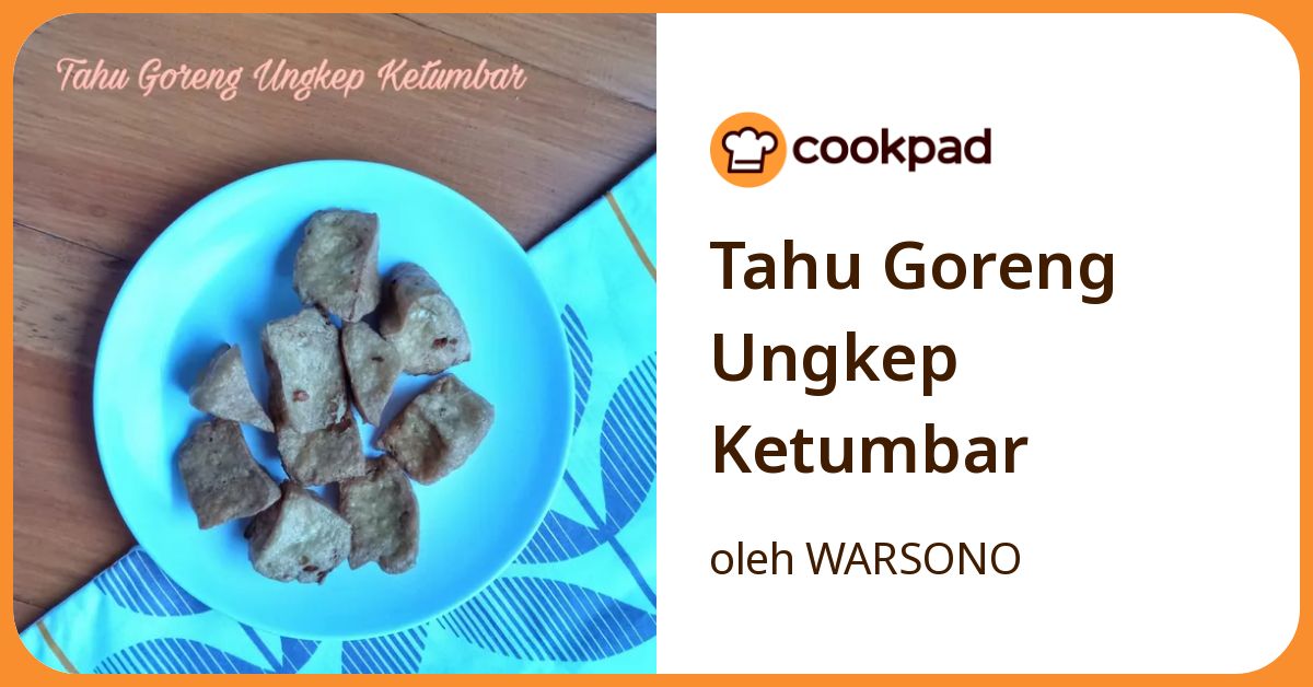 Tahu Goreng Ungkep Ketumbar