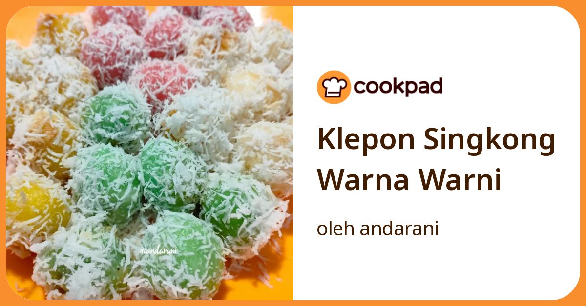 Klepon Singkong Warna Warni