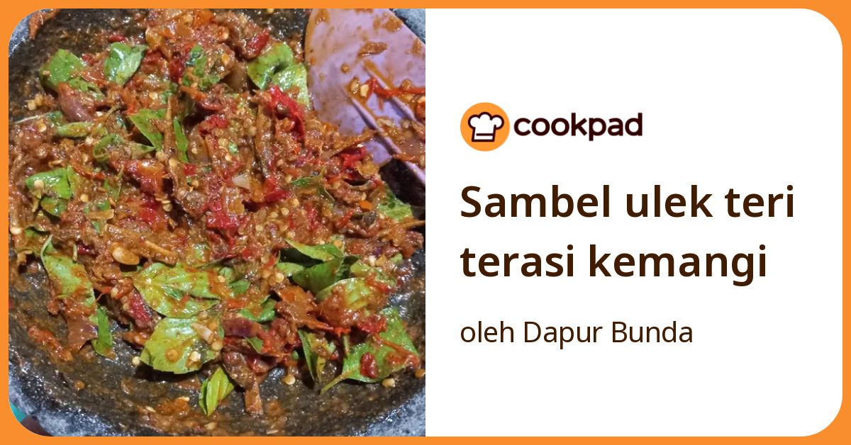 Sambel ulek teri terasi kemangi