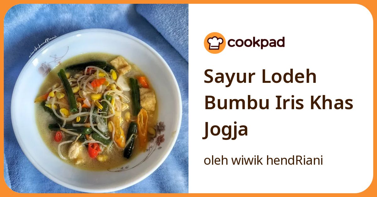 Sayur Lodeh Bumbu Iris Khas Jogja