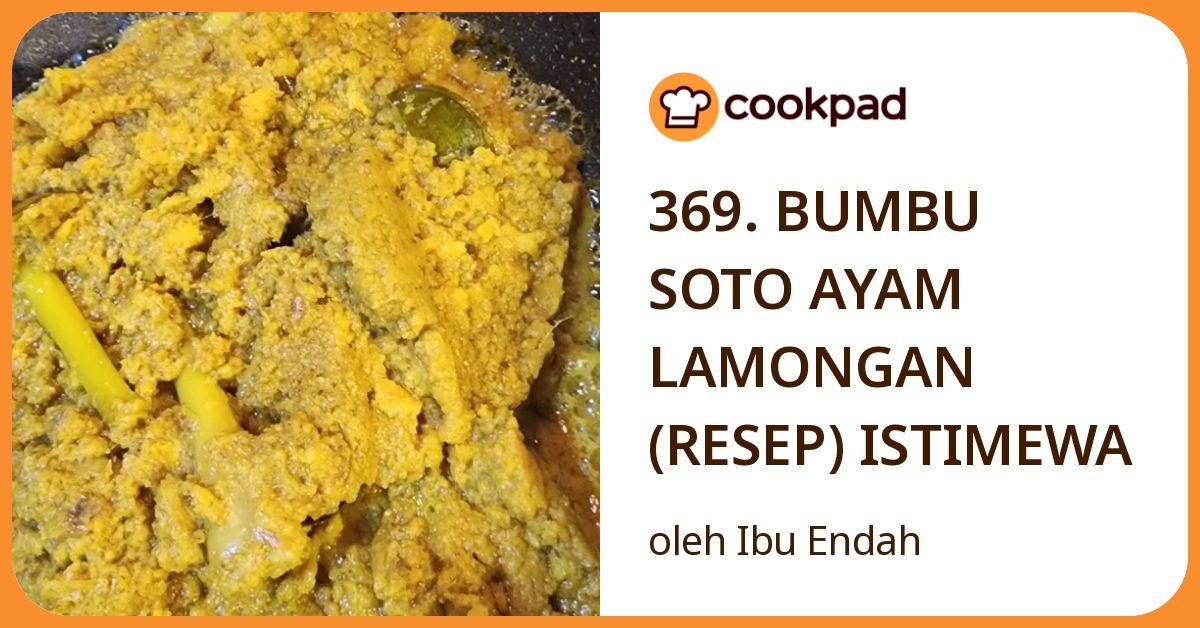 369. BUMBU SOTO AYAM LAMONGAN (RESEP) ISTIMEWA