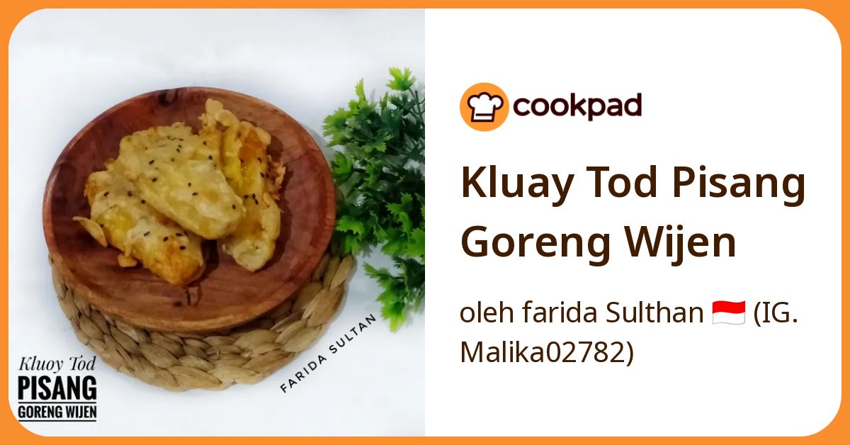 Kluay Tod Pisang Goreng Wijen