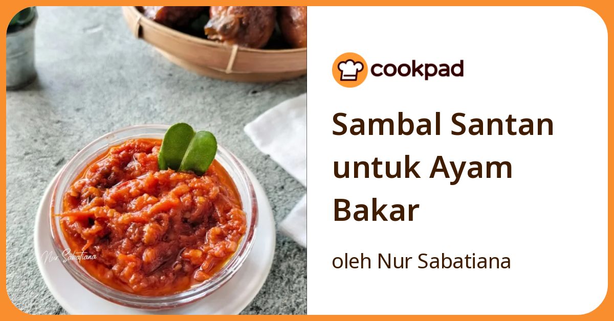 Sambal Santan untuk Ayam Bakar