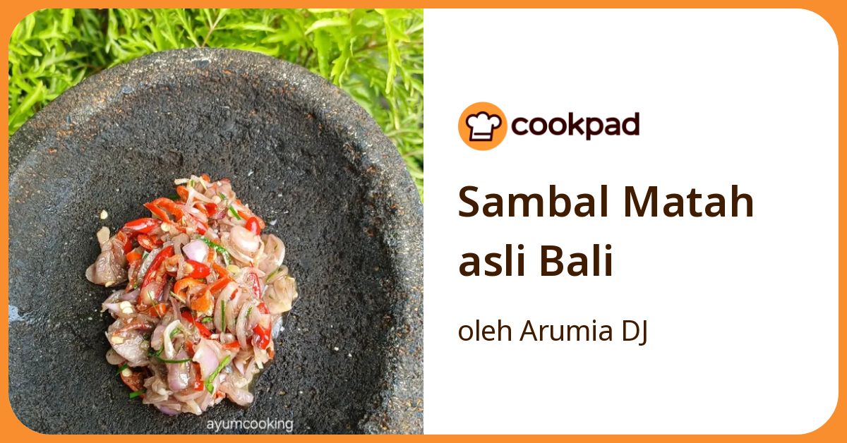 Sambal Matah asli Bali