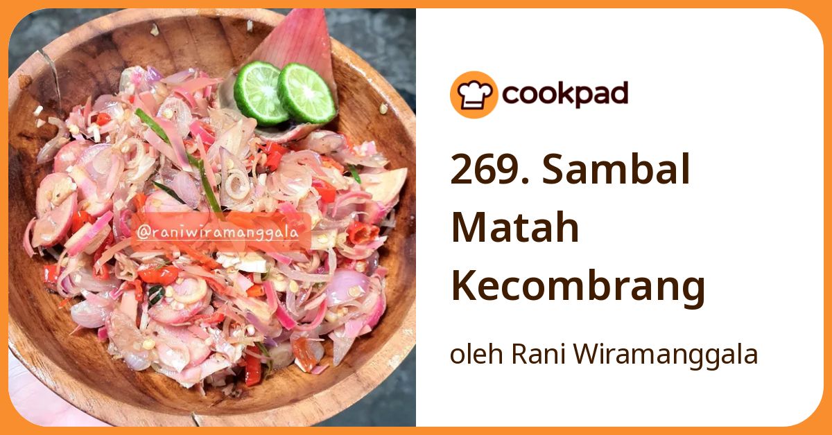 269. Sambal Matah Kecombrang