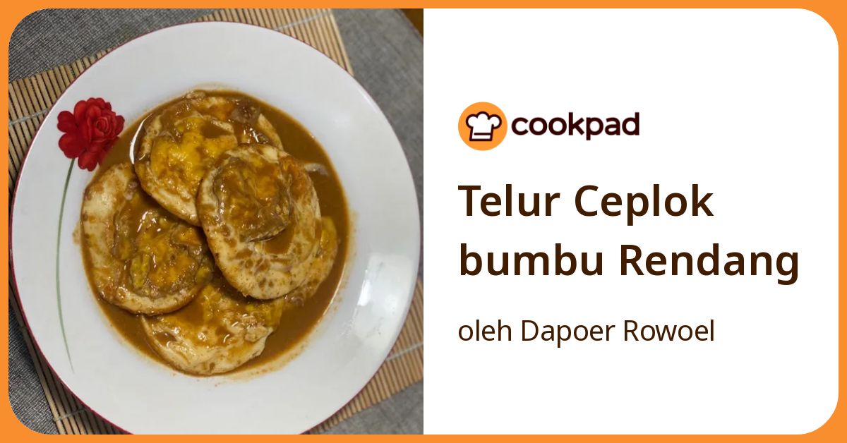 Telur Ceplok bumbu Rendang