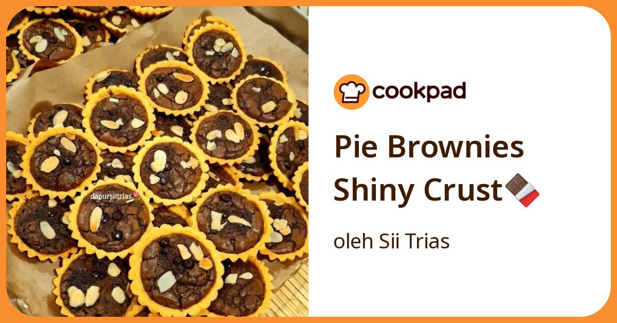 Pie Brownies Shiny Crust🍫
