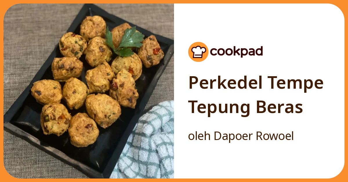 Perkedel Tempe Tepung Beras