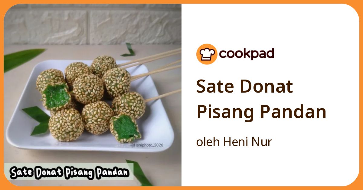 Sate Donat Pisang Pandan