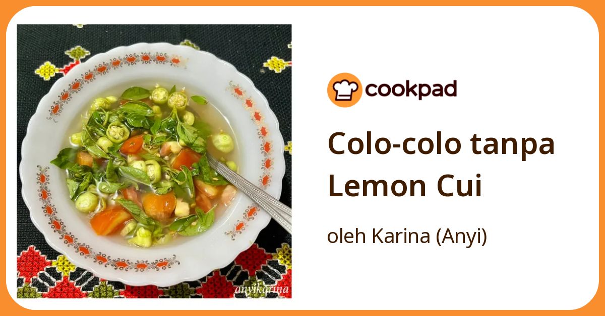 Colo-colo tanpa Lemon Cui