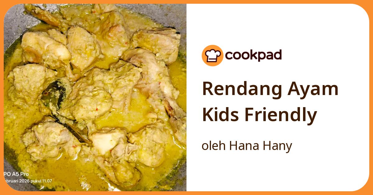 Rendang Ayam Kids Friendly
