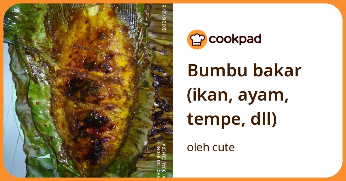 Bumbu bakar (ikan, ayam, tempe, dll)