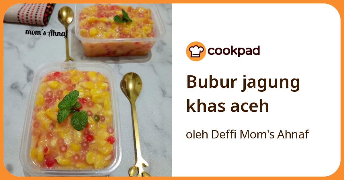 Bubur jagung khas aceh