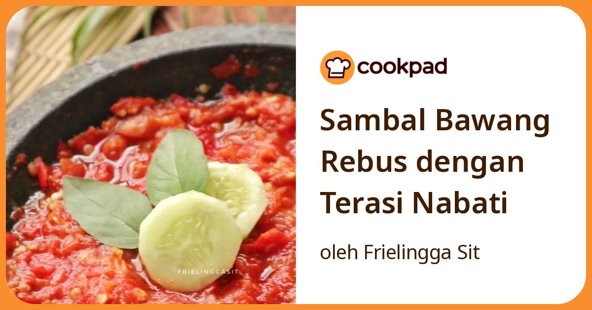Sambal Bawang Rebus dengan Terasi Nabati