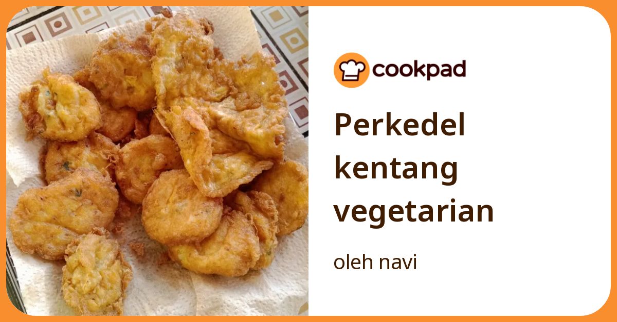 Perkedel kentang vegetarian