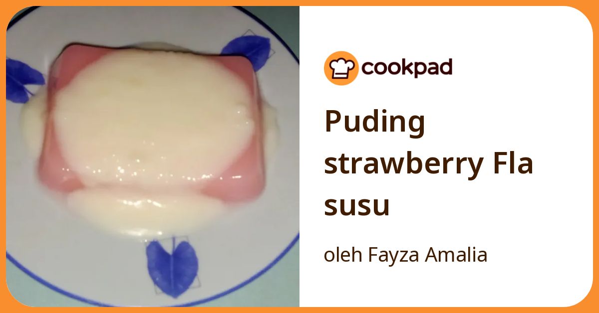 Puding strawberry Fla susu