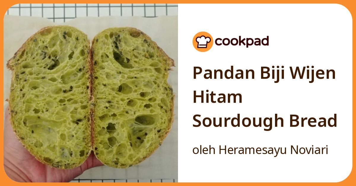 Pandan Biji Wijen Hitam Sourdough Bread