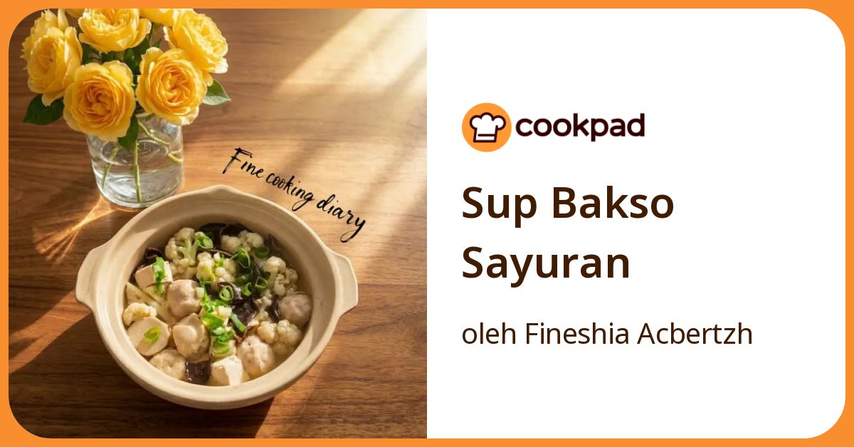 Sup Bakso Sayuran