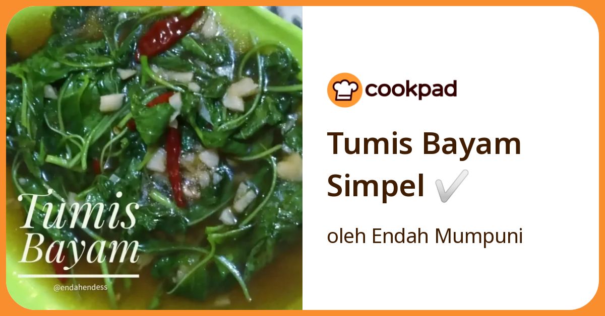 Tumis Bayam Simpel ✅