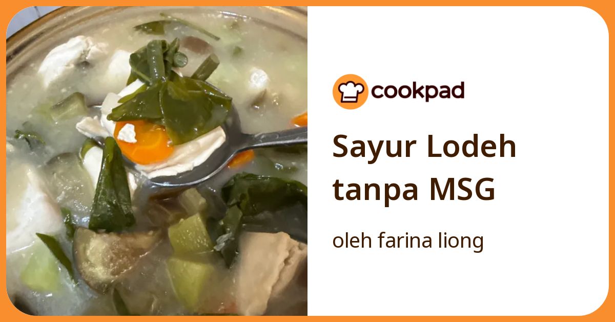Sayur Lodeh tanpa MSG
