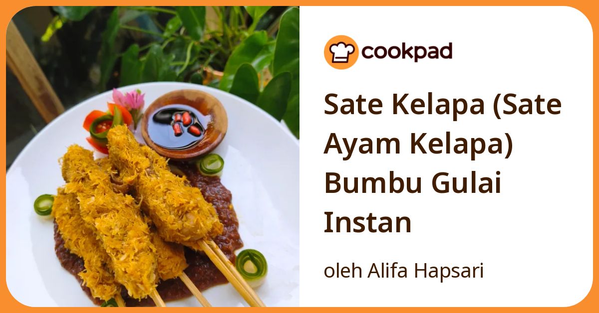 Sate Kelapa (Sate Ayam Kelapa) Bumbu Gulai Instan
