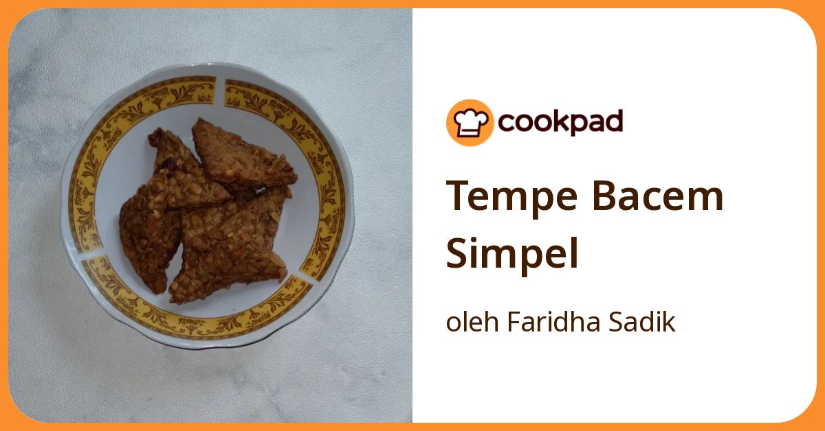 Tempe Bacem Simpel