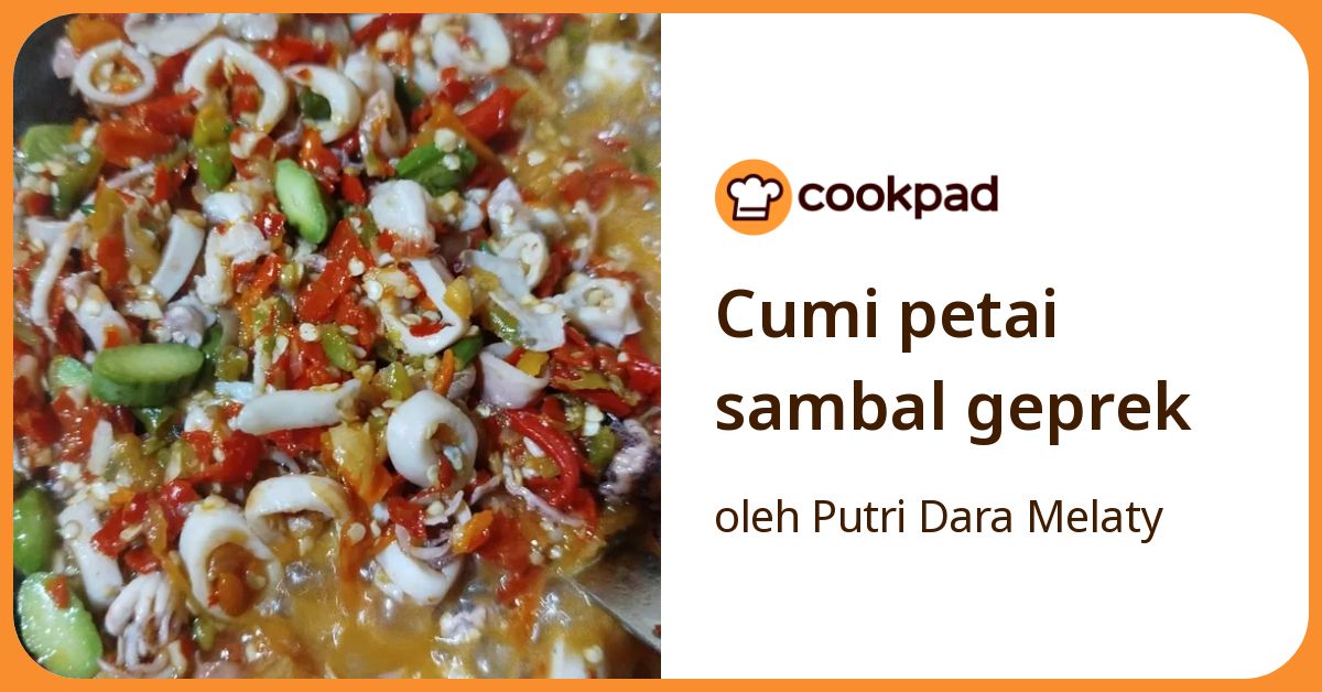 Cumi petai sambal geprek